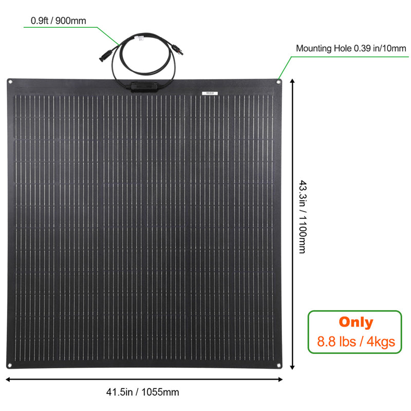 Load image into Gallery viewer, LensunSolar 200W 12V ETFE Flexible Solar Panel