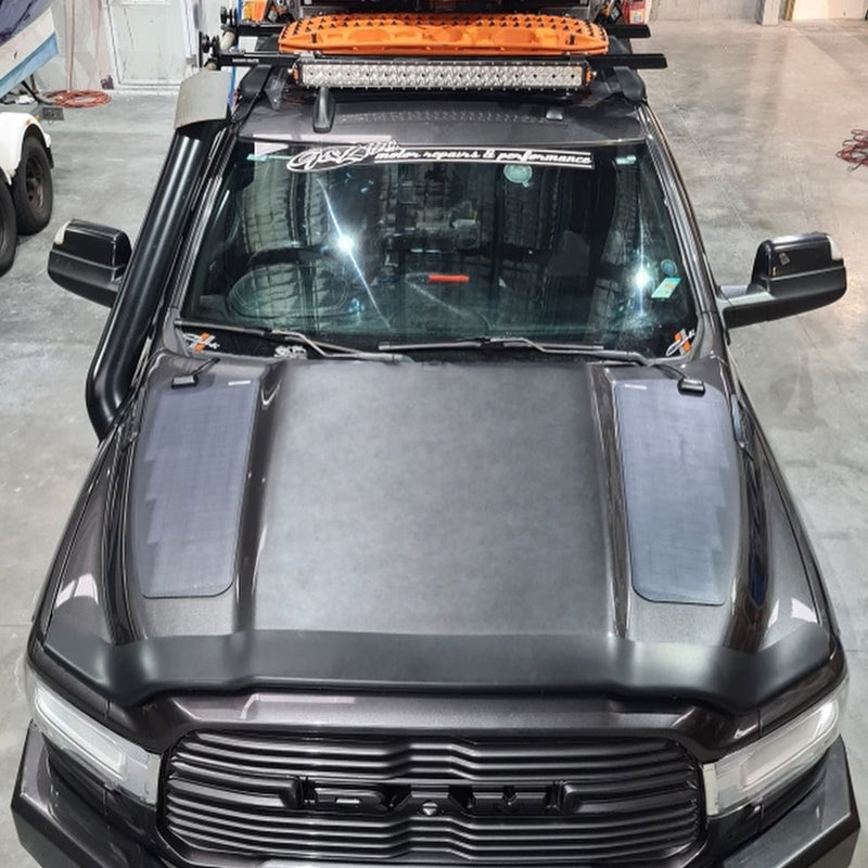 Load image into Gallery viewer, Dodge Ram HD 5th Gen (2019-Present) Lensun 70W Hood Flexible Solar Panel