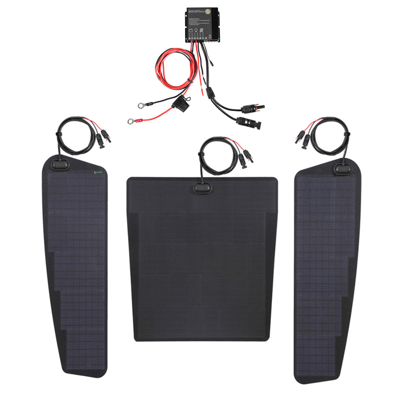 تحميل الصورة إلى عارض المعرض، Dodge Ram HD 5th Gen (2019 to Present) Lensun 170W Hood Flexible Solar Panel