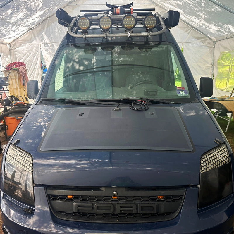 تحميل الصورة إلى عارض المعرض، Ford-Transit-Connect-Lensun-110W-Hood-Solar-Panel-5