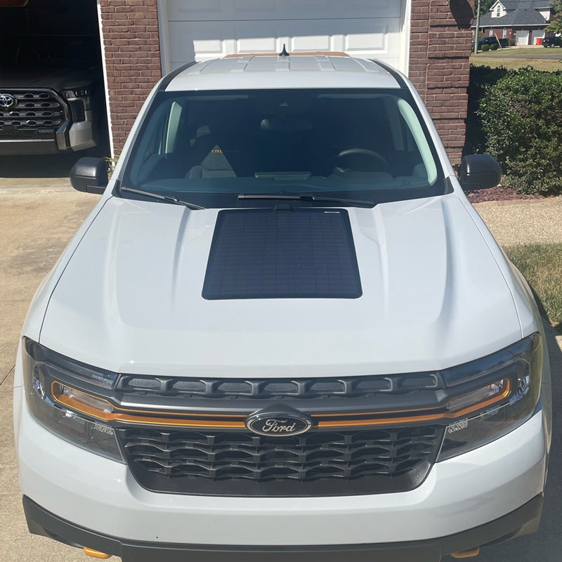 Load image into Gallery viewer, Ford Maverick (2022-Present) Lensun 60W Hood Flexible Solar Panel