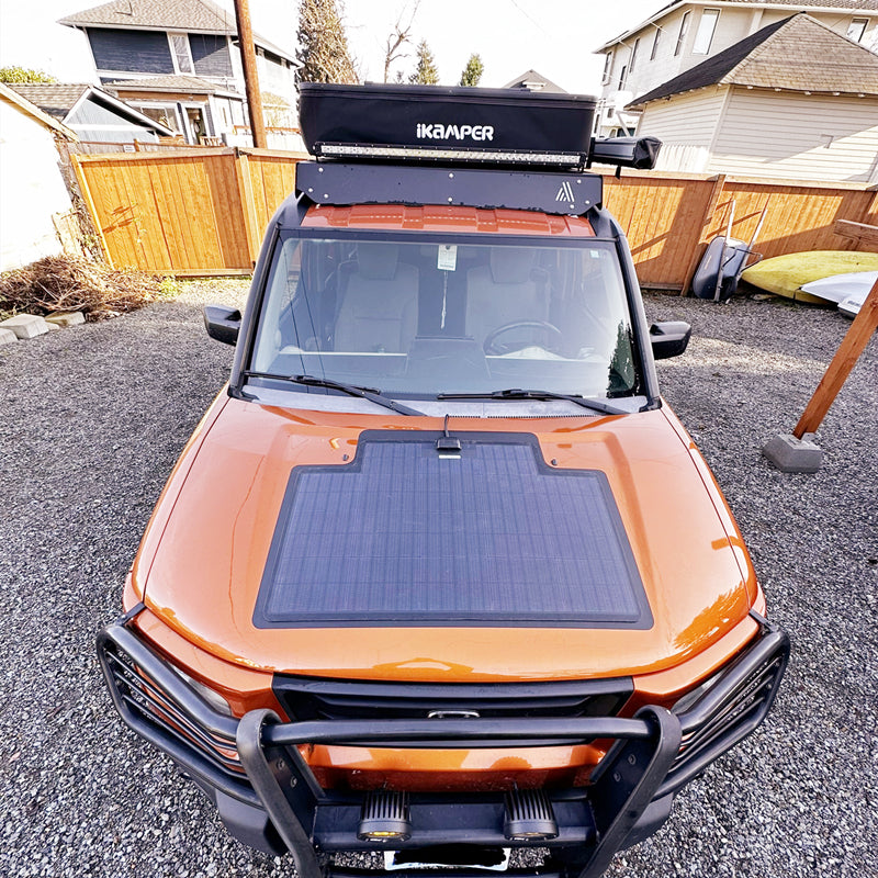 Load image into Gallery viewer, Honda Element Lensun 75W 12V Hood/Bonnet Flexible Solar Panel-1