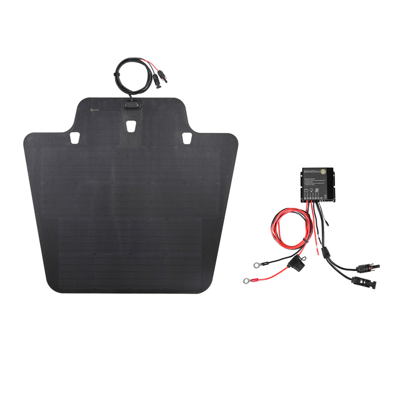 Load image into Gallery viewer, Jeep Wrangler JK Lensun 105W Hood/Bonnet Flexible Solar Panel