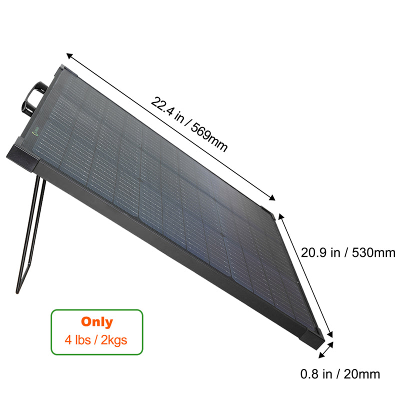 Load image into Gallery viewer, Lensun Innovative 55W Solar Panel for Battery Power Station