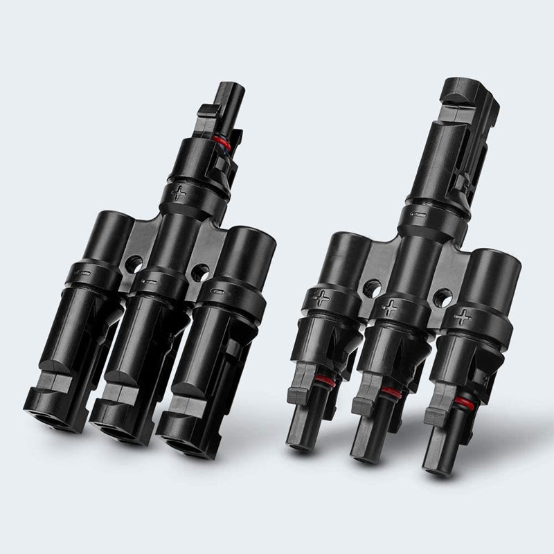 تحميل الصورة إلى عارض المعرض، كابلان شمسيان بطول 5 أمتار و16 قدمًا + زوج واحد من موصلات الفروع Y 1 إلى 4