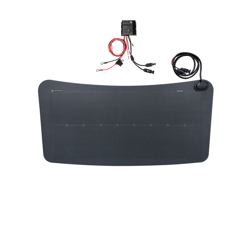 تحميل الصورة إلى عارض المعرض، لوحة شمسية مرنة بقوة 100 واط لغطاء المحرك/غطاء المحرك من طراز Land Rover Discovery من الجيل الثالث (2017 حتى الآن)