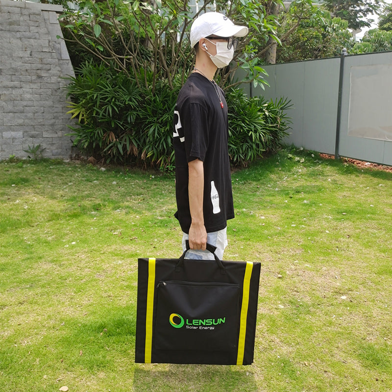 Load image into Gallery viewer, Lensun 200W Folding Solar Panel for Power Station 12V Battery