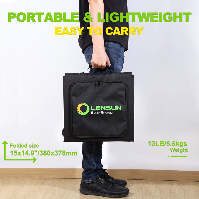 Load image into Gallery viewer, Lensun 200W 12V Portable Solar Panel Blanket