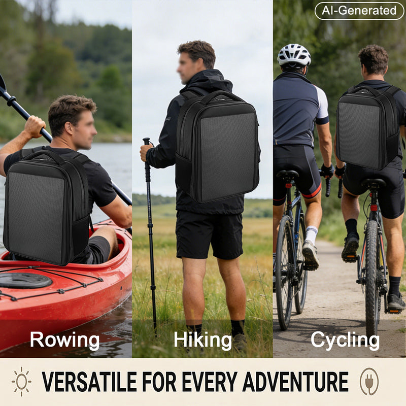 Load image into Gallery viewer, Lensun-20W-Waterproof-Solar_Backpack-USB-Type-C-Port