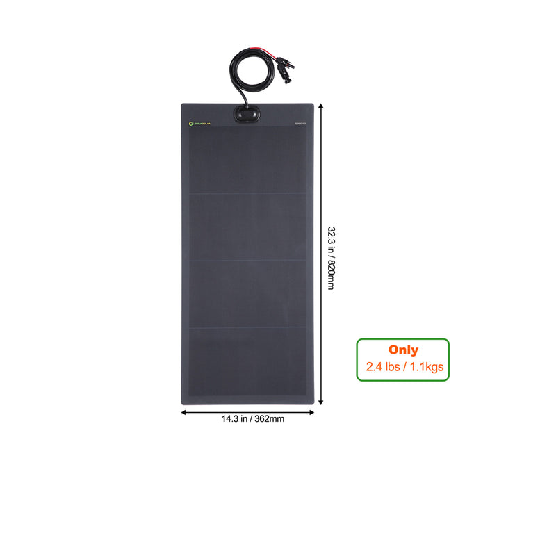 Load image into Gallery viewer, Lensun-50W-12V-Full-Black-Flexible-Solar-Panel-4