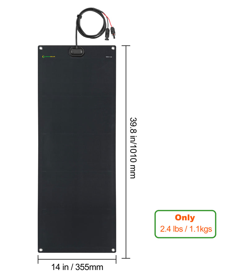 Load image into Gallery viewer, Lensun-70W-Black-12V-Flexible-Solar-Panel-1