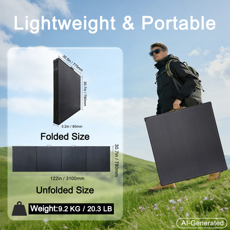 Load image into Gallery viewer, Lensun-Waterproof-500W-Portable-Solar-Panel-Suitcase