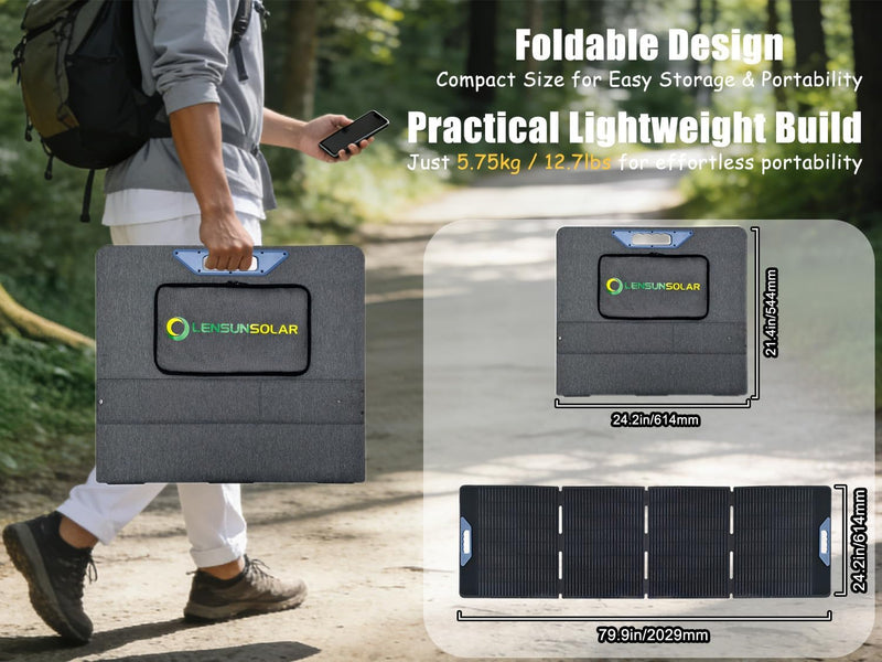 Load image into Gallery viewer, LensunSolar_200W_Waterproof_Foldable_Solar_Panel_3
