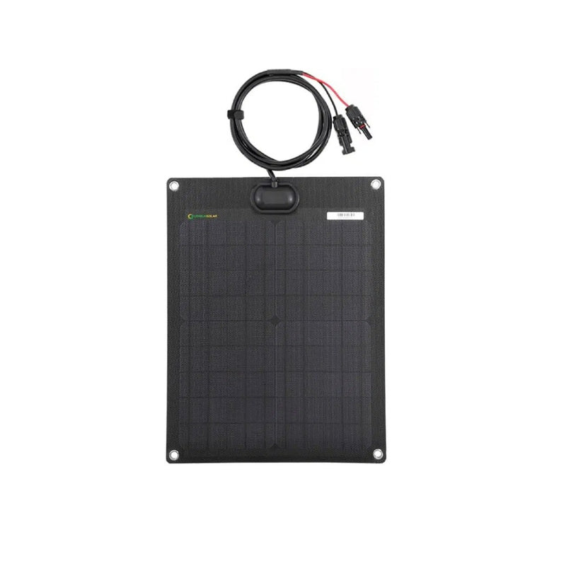 Load image into Gallery viewer, LensunSolar_20W_12V_Black_Flexible_Solar_Panel_02