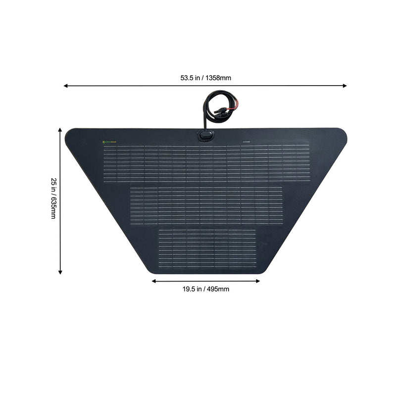 تحميل الصورة إلى عارض المعرض، Load_Trail_14k_Dump_Trailer_Tapered_Storage_Box_Lensun_80W_12V_Flexible_Solar_Panel_2