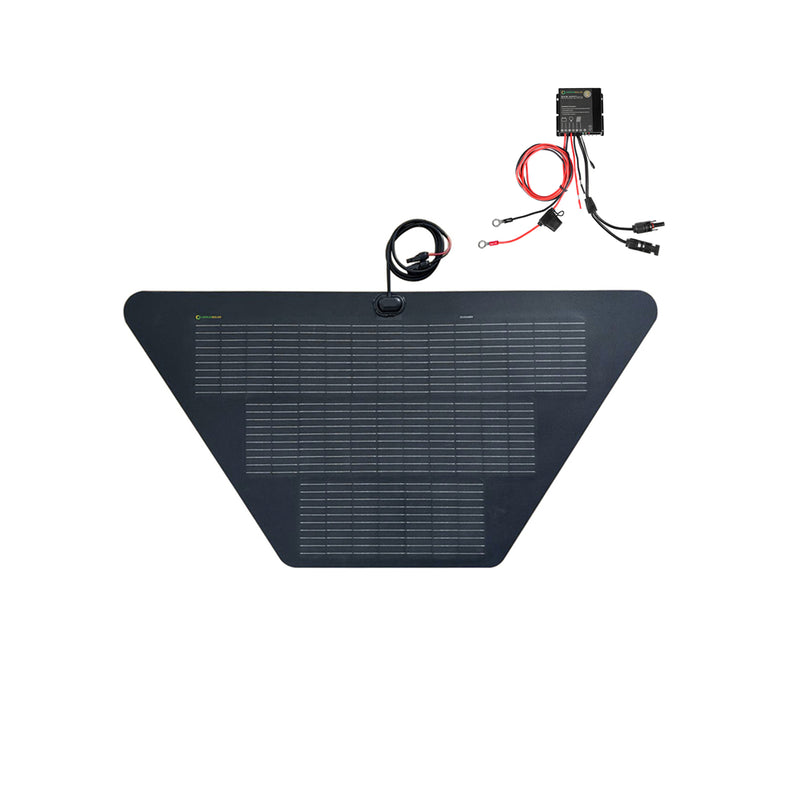 تحميل الصورة إلى عارض المعرض، Load_Trail_14k_Dump_Trailer_Tapered_Storage_Box_Lensun_80W_12V_Flexible_Solar_Panel_3