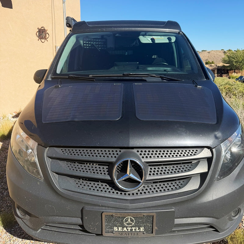 Load image into Gallery viewer, Mercedes-Benz-Vito_W447-Lensun-100W-12V-Bonnet-Flexible-Solar-Panel-4