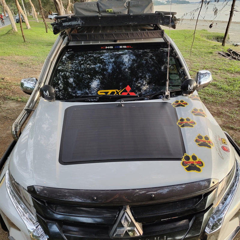 Load image into Gallery viewer, Mitsubishi Triton L200 (2015-2025) Lensun 90W Hood/Bonnet Solar Panel