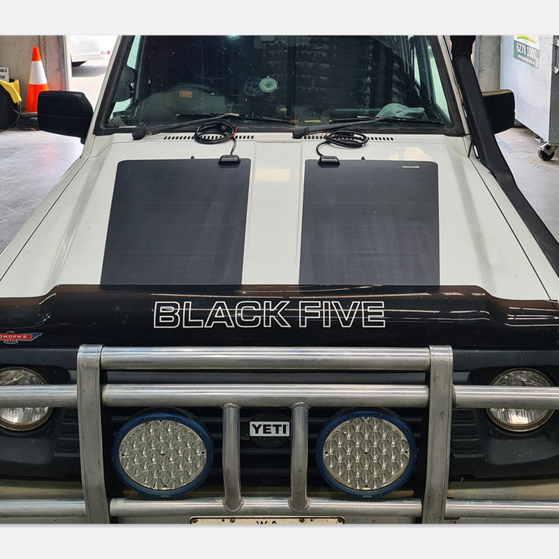 Load image into Gallery viewer, Nissan Patrol GQ Y60 (1987-1997) Lensun 110W Bonnet Flexible Solar Panel