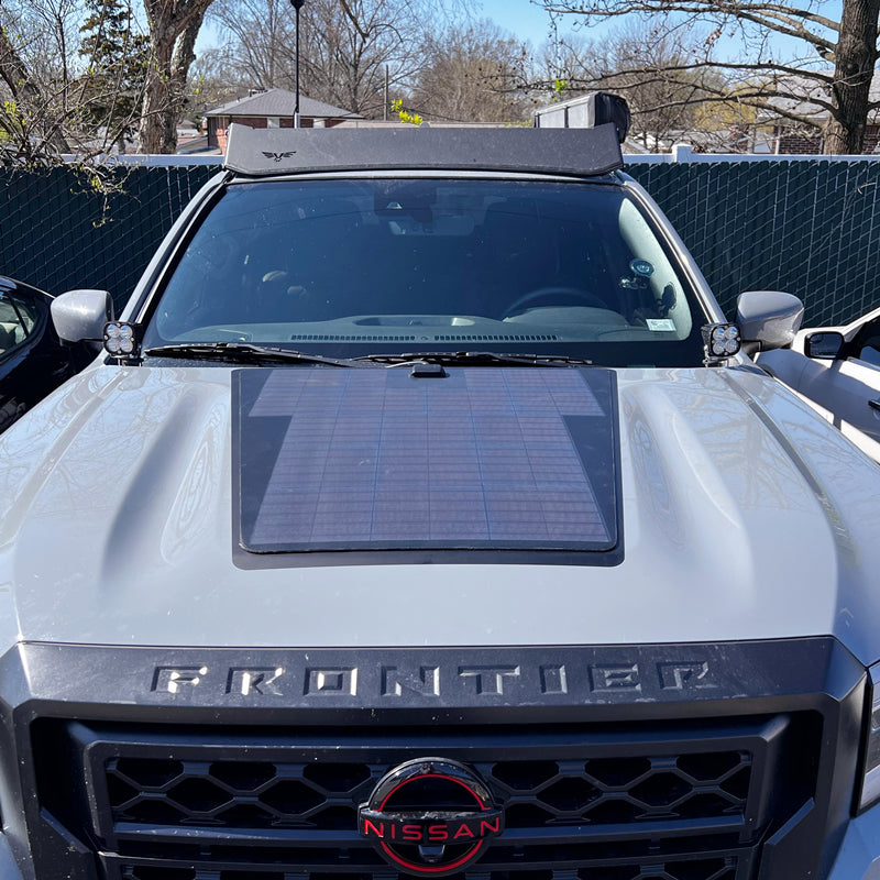 تحميل الصورة إلى عارض المعرض، Nissan Frontier (2022-Present) Lensun 85W Hood Flexible Solar Panel-3