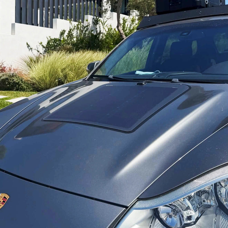 Load image into Gallery viewer, Porsche-Cayenne-Lensun-75W-Hood-Bonnet-Flexible-Solar-Panel-5