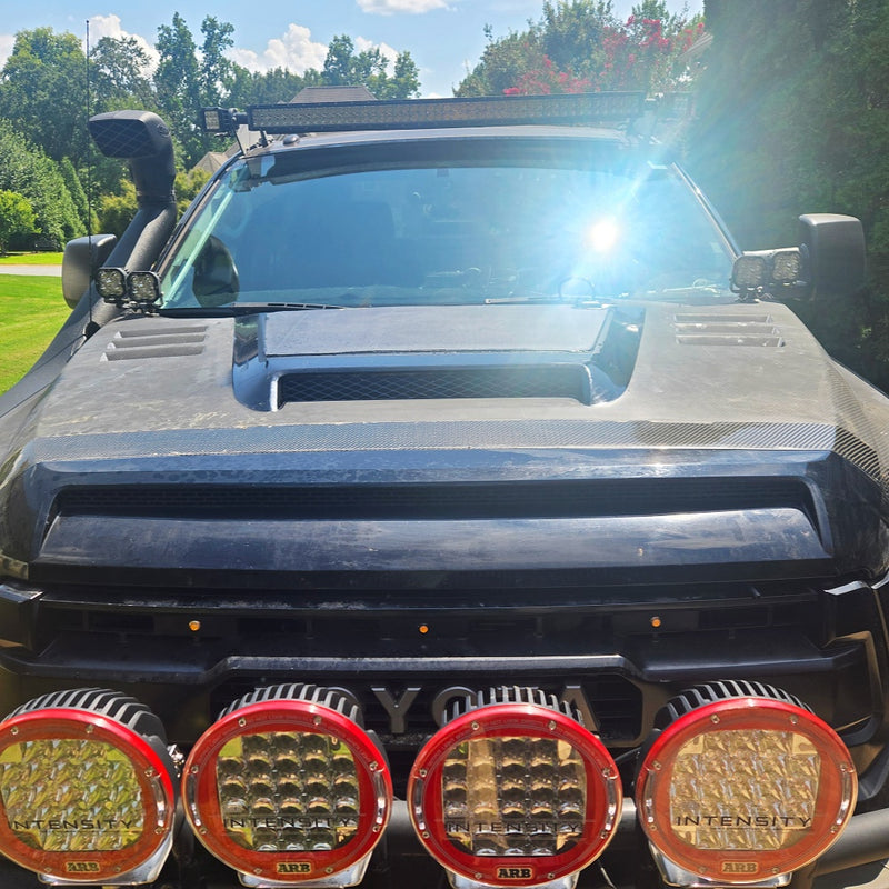 Load image into Gallery viewer, Toyota-Tundra-Carbon-creations-RK-S-Lensun-45W-Hood-Solar-Panel-1