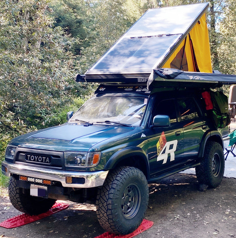 تحميل الصورة إلى عارض المعرض، Toyota 4Runner 3rd Gen (1995-2002) Lensun 85W Hood Flexible Solar Panel Charge for Battery-2