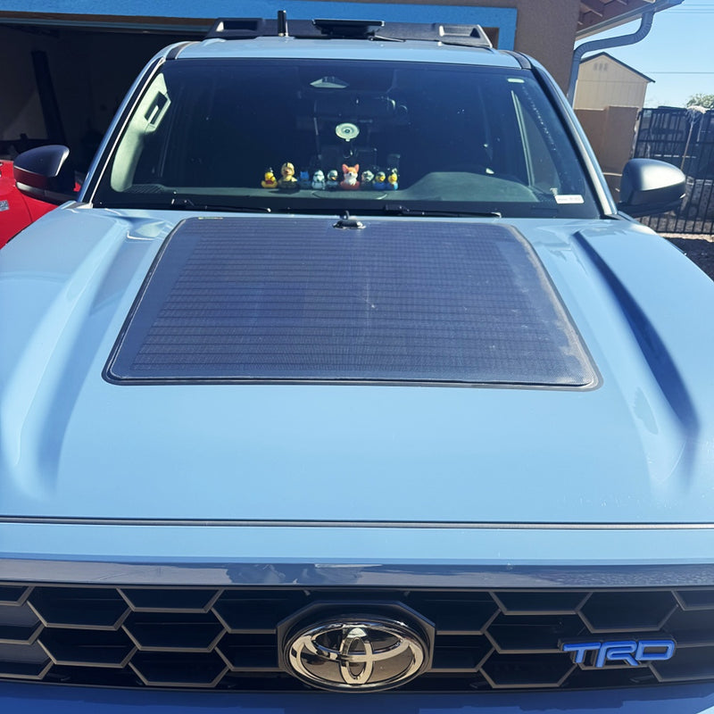 Load image into Gallery viewer, Toyota_4Runner_Lensun_100W_Hood_Flexible_Solar_Panel_11