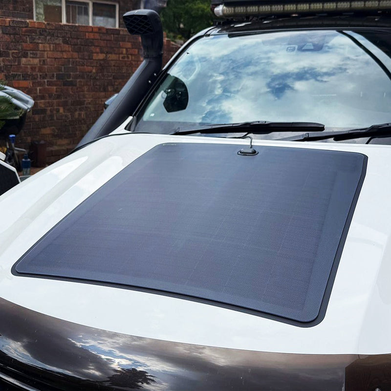 تحميل الصورة إلى عارض المعرض، Toyota_Fortuner_Lensun_100W_Bonnet_Flexible_Solar_Panel_1