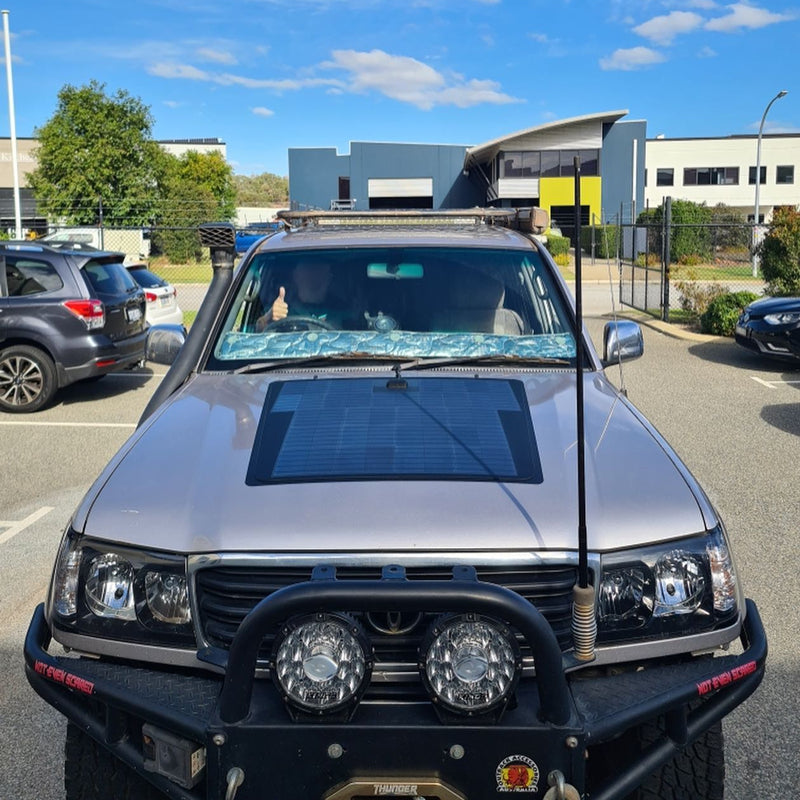 Load image into Gallery viewer, Toyota LandCruiser 105 Series Lensun 100W Hood Flexible Solar Panel-1