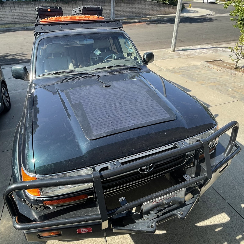 Load image into Gallery viewer, Toyota LandCruiser 80 Series J80 Fz80 Lensun 90W Hood Flexible Solar Panel-1