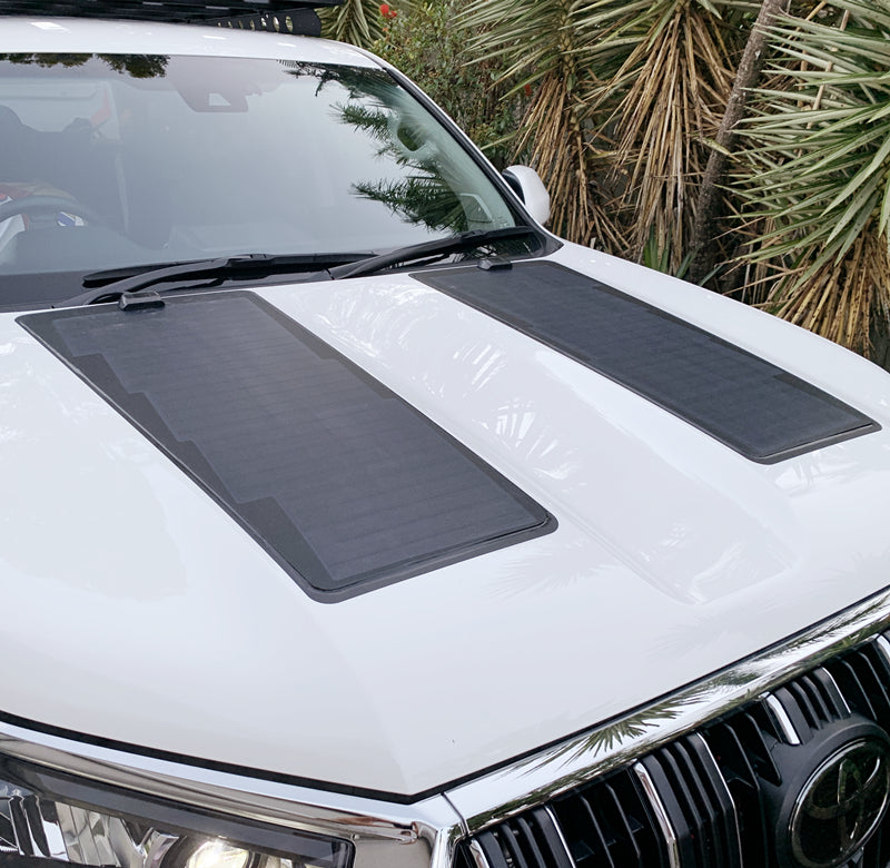 تحميل الصورة إلى عارض المعرض، Toyota LandCruiser Prado (2016-2023) Lensun 90W Hood Flexible Solar Panel-2