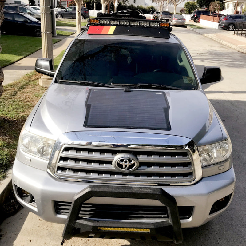 تحميل الصورة إلى عارض المعرض، Toyota Sequoia 2nd Gen (2008-2022) Lensun 85W Hood Flexible Solar Panel-1