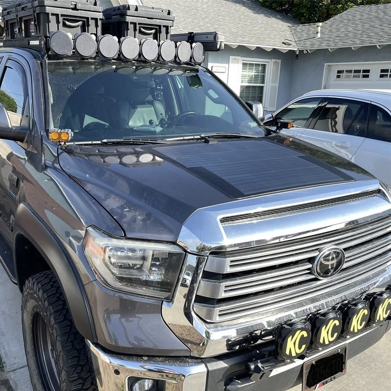 تحميل الصورة إلى عارض المعرض، Toyota Tundra 2nd Gen (2014-2021) Lensun 90W Hood Flexible Solar Panel