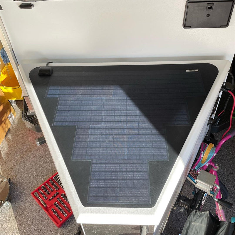 Load image into Gallery viewer, TurtleBack Expedition Trailers Storage Box LensunSolar 62W 12V Flexible Solar Panel