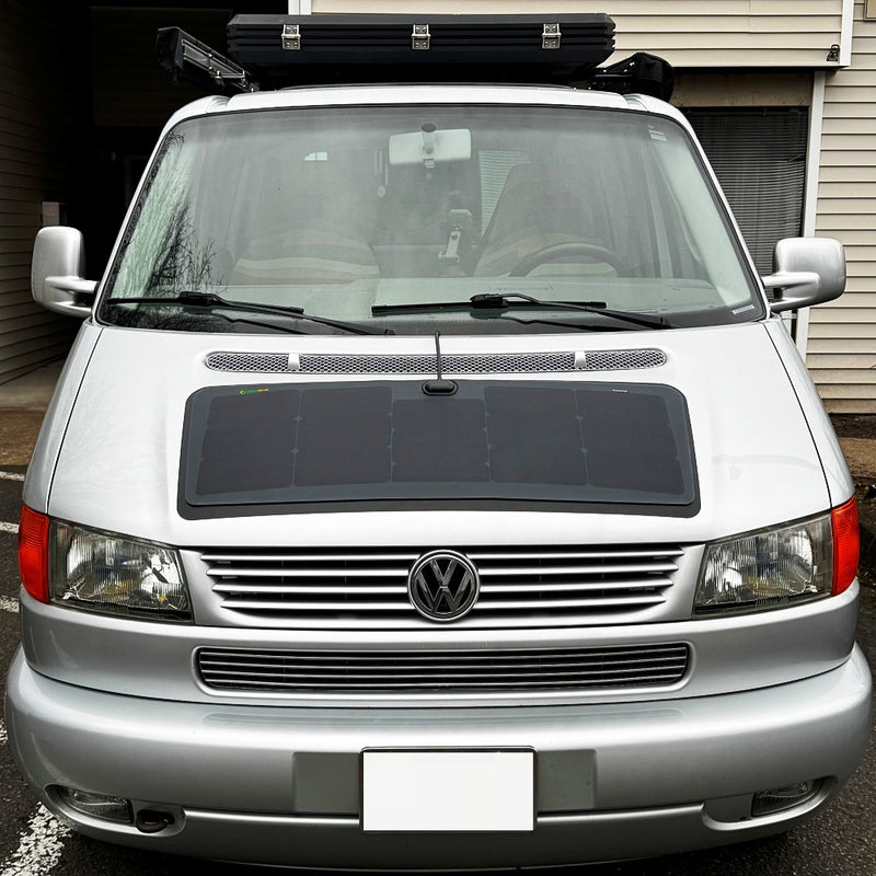 Load image into Gallery viewer, Volkswagen_VW_T4_Camper_Lensun_60W_Bonnet_Solar_Panel_1