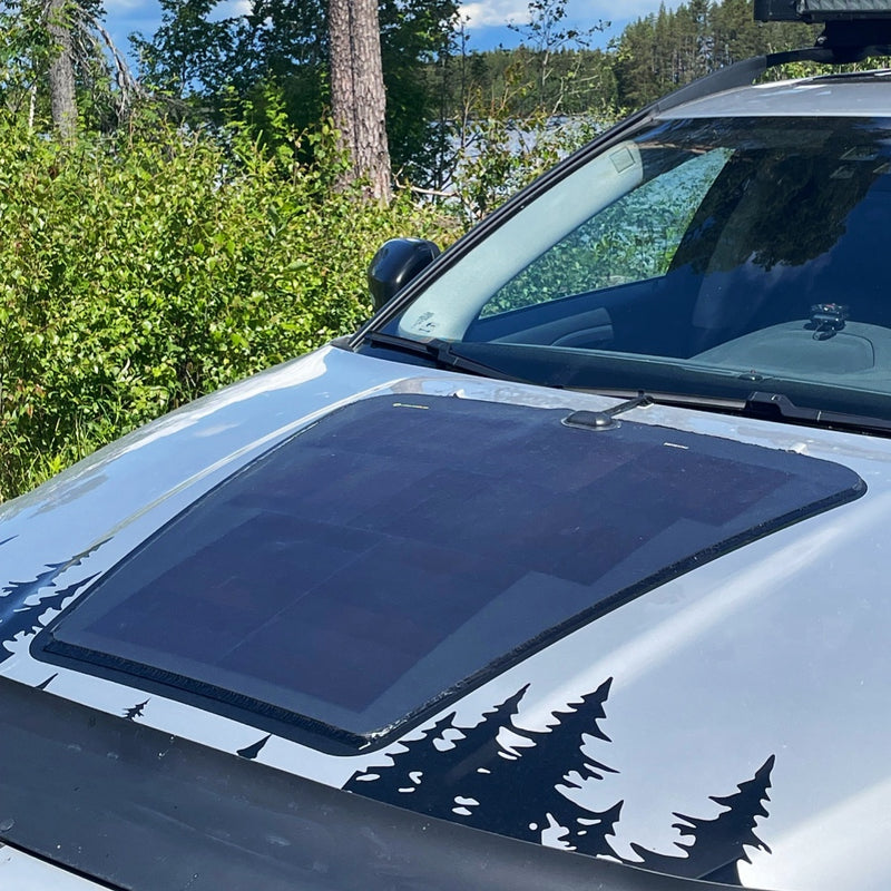 Load image into Gallery viewer, Volvo-XC70-V70-Lensun-74W-Bonnet-Solar-Panel-1