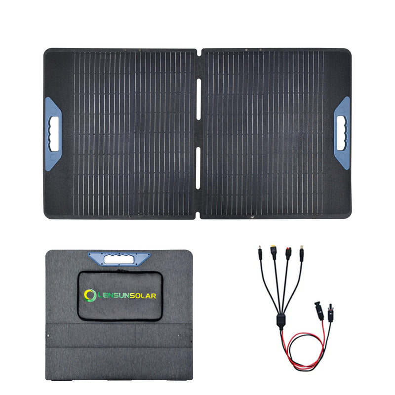 Load image into Gallery viewer, Lensun 100W 12V Waterproof Foldable Solar Panel