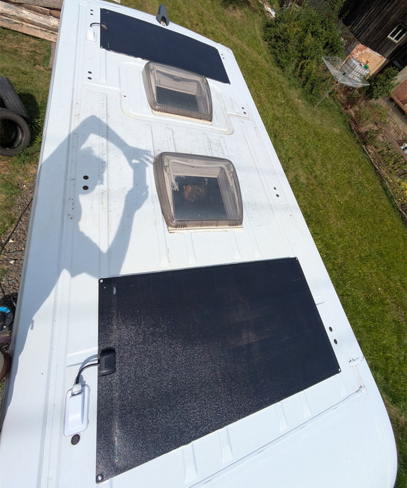 Load image into Gallery viewer, Lensun 125W Full Black Flexible Solar Panel, 25.8% Back Contact Solar Cell