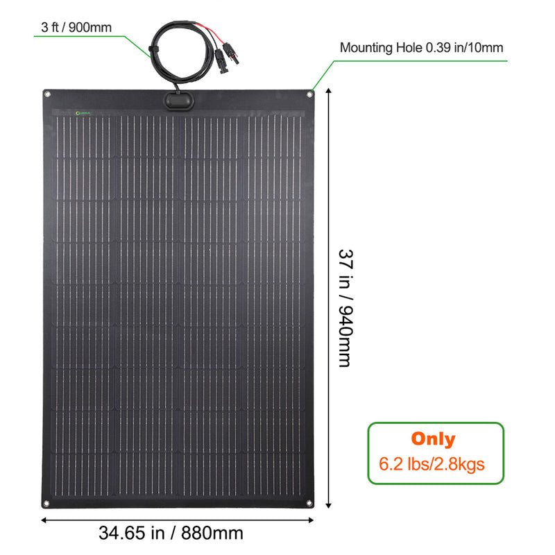 تحميل الصورة إلى عارض المعرض، لوحة شمسية مرنة LensunSolar 150W 12V