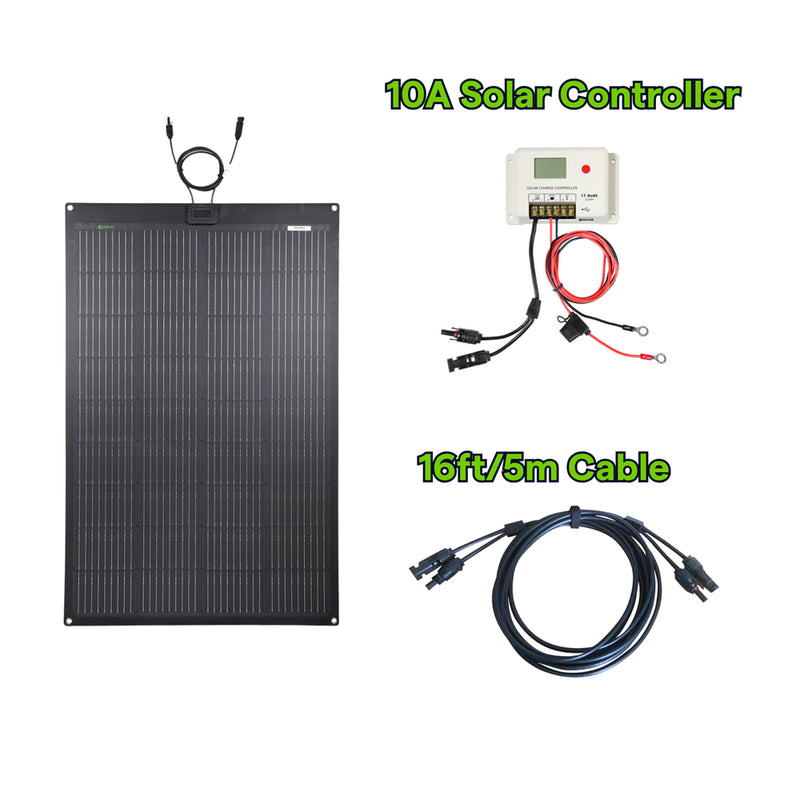 Load image into Gallery viewer, Lensun 150W 12V Black Flexible Solar Panel