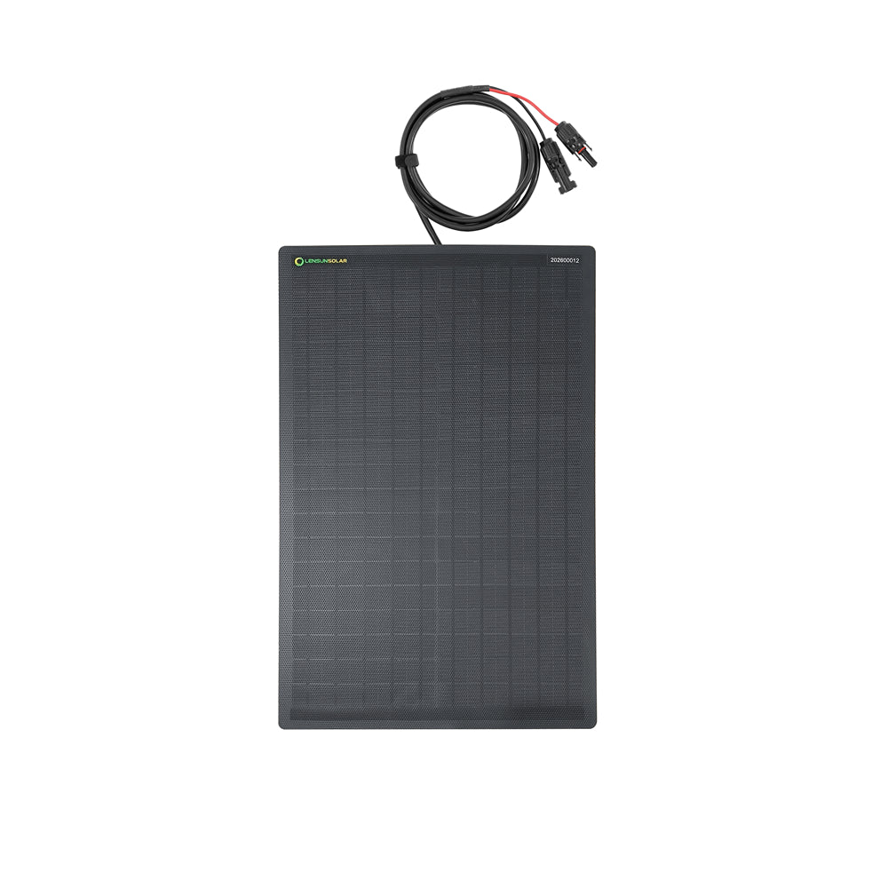 LensunSolar 30W 12V Flexible Solar Panel, Cable on back side