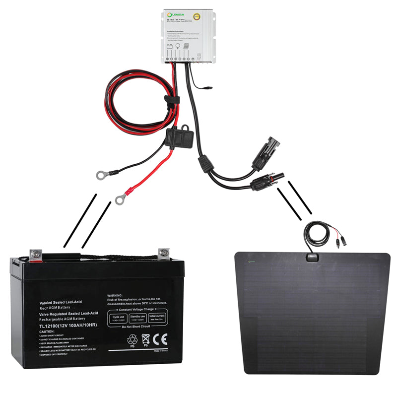 تحميل الصورة إلى عارض المعرض، Lensun 10A Waterproof MPPT Solar Regulator Controller