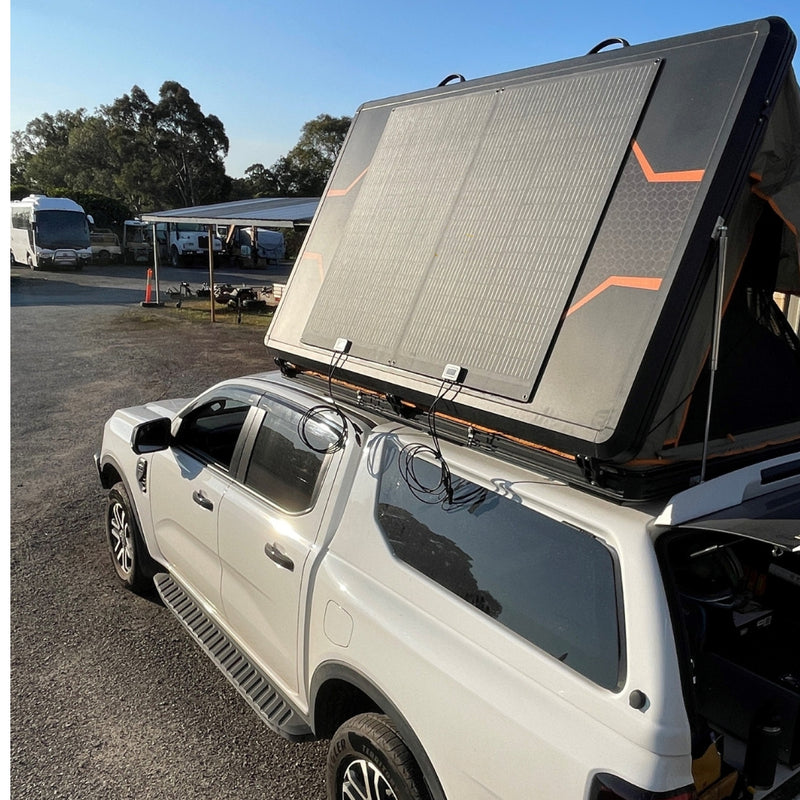 Load image into Gallery viewer, Lensun 300W(2x150w) Flexible Solar Panel Roof Tent Mounted