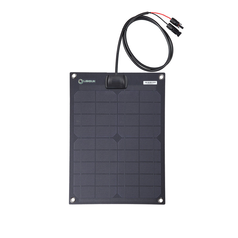 Load image into Gallery viewer, LensunSolar 20W 12V Black Flexible Solar Panel