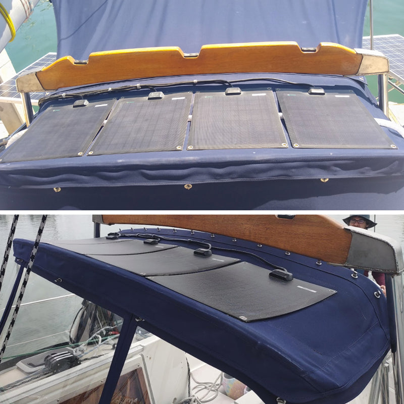 Load image into Gallery viewer, LensunSolar 20W 12V Black Flexible Solar Panel