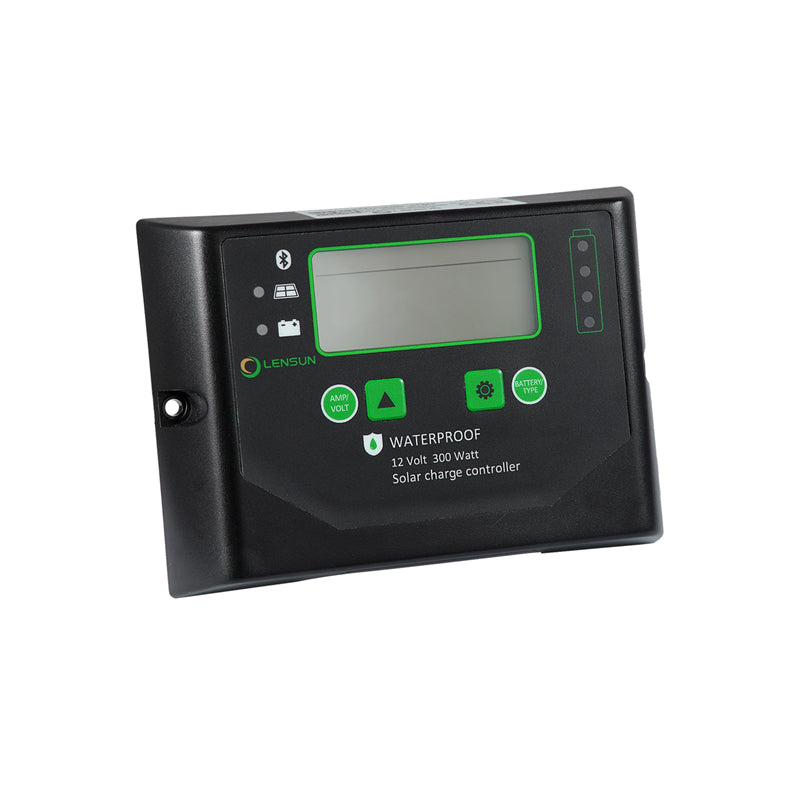 Load image into Gallery viewer, Lensun 300W 12V Waterproof PWM Solar Controller With Battery Clips