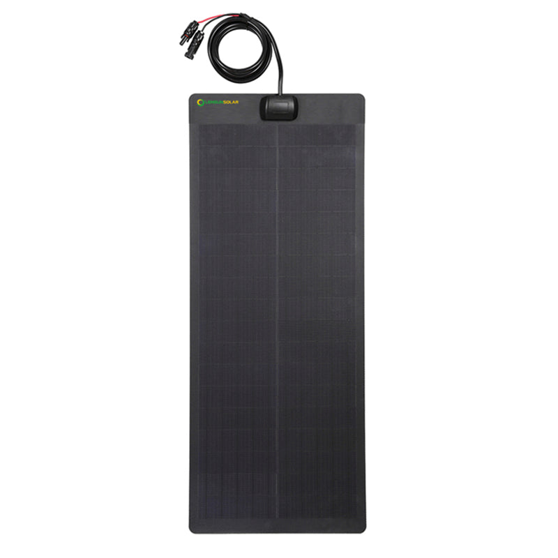 Load image into Gallery viewer, LensunSolar 50W 12V Full Black Flexible Solar Panel