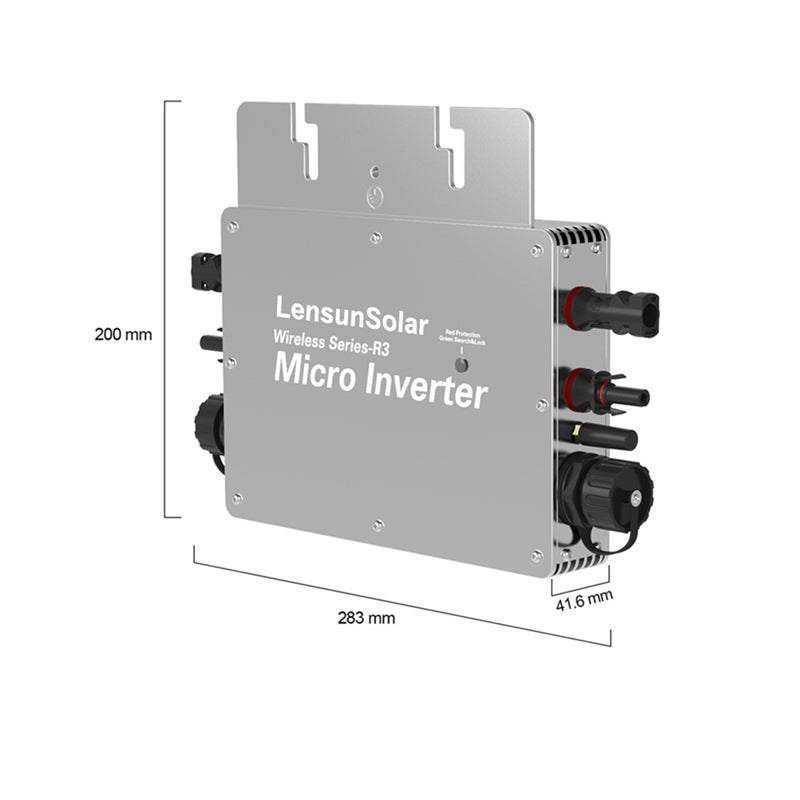 Load image into Gallery viewer, LensunSolar 600W Grid Tie Solar Inverter with WIFI Micro Inverter 230V 120V Auto Switch