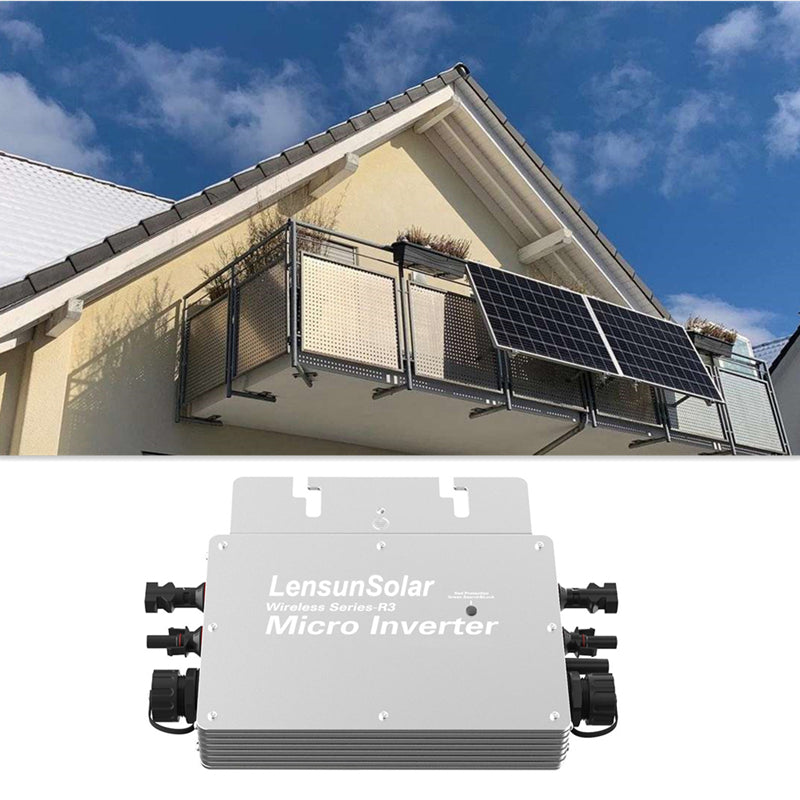 Load image into Gallery viewer, LensunSolar 600W Grid Tie Solar Inverter with WIFI Micro Inverter 230V 120V Auto Switch